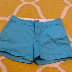 Old Navy, size 4, 3 inch turquoise shorts